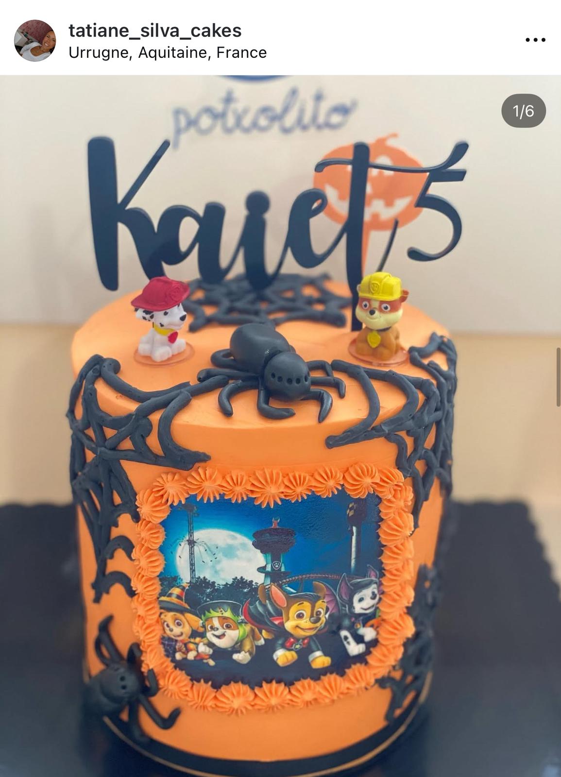 Halloween cake orange baby